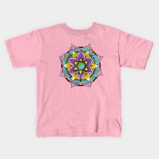 Teal Mandala Kids T-Shirt